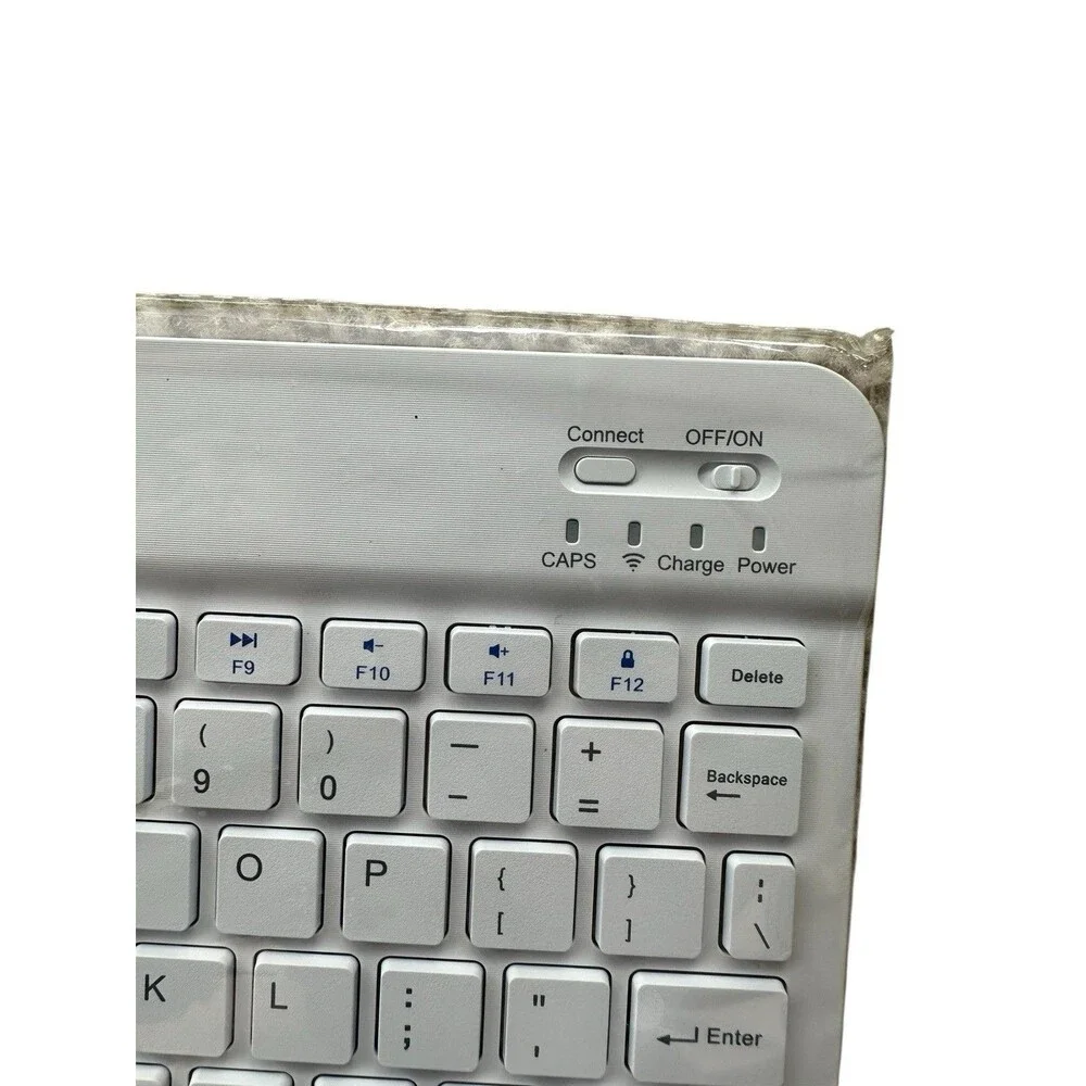 K350 Multi-Device Bluetooth Keyboard Rechargeable White Wireless Ultra Slim